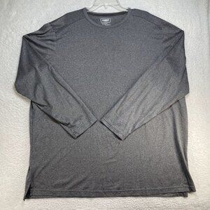 Foundry Supply Co Shirt Mens 2XLT Gray Long Sleeve Polyester Tee Shirt